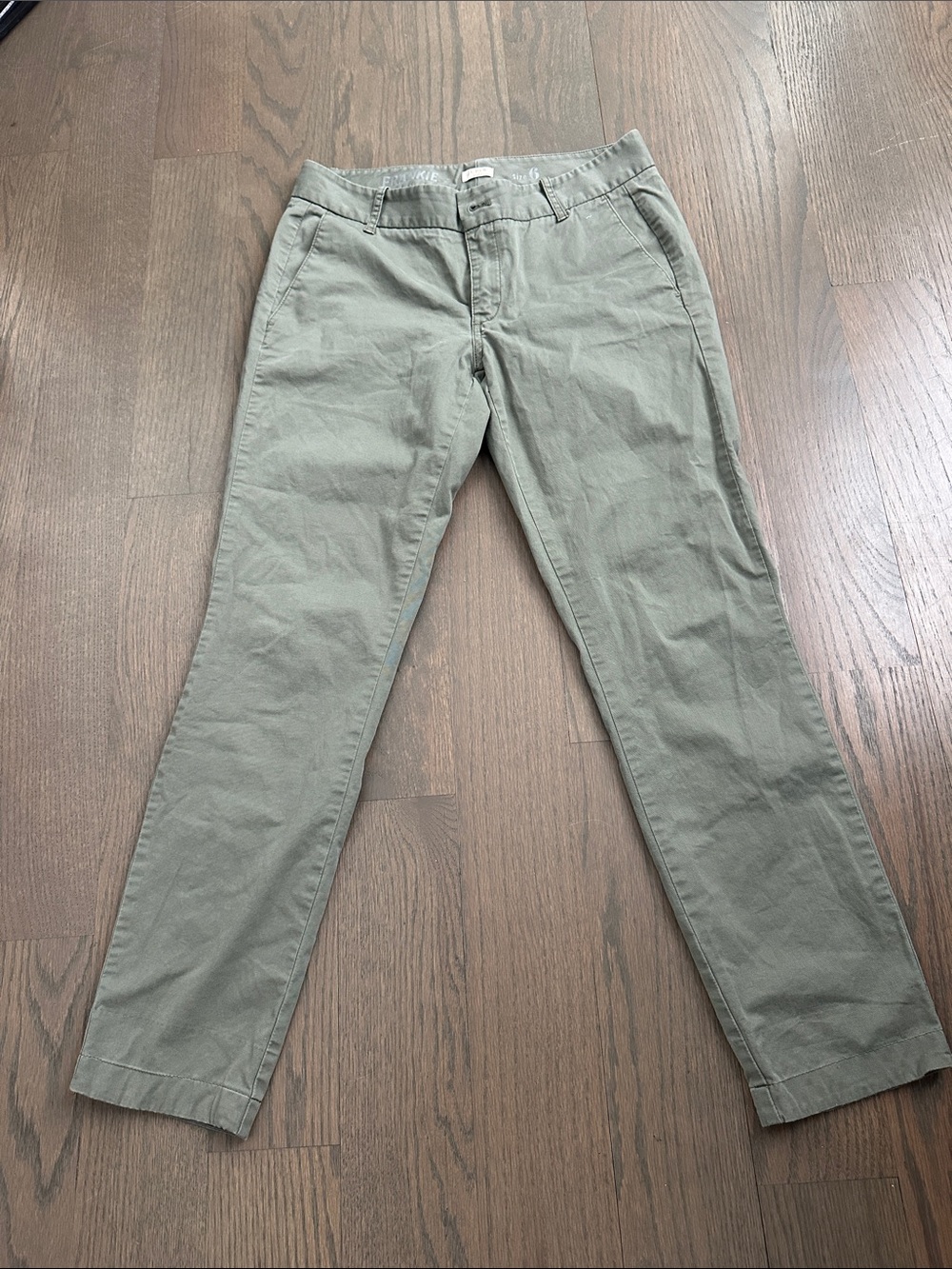 J.Crew stretch Frankie size 6 Olive Green Slim Pants